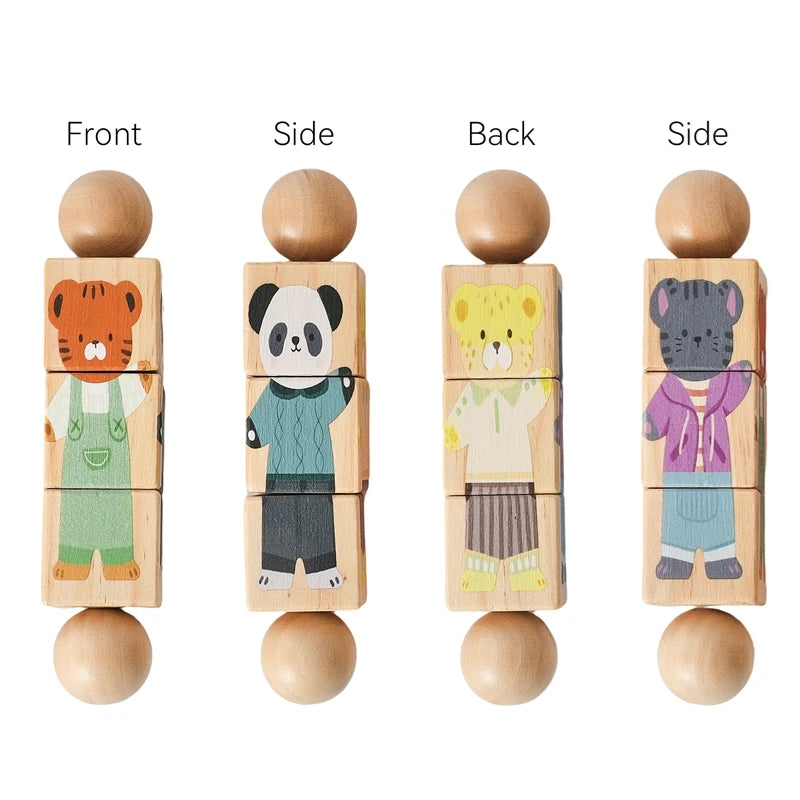 Wooden Rattle Silicone Ring — Sensory Baby Toy | 0-12 Months Gift