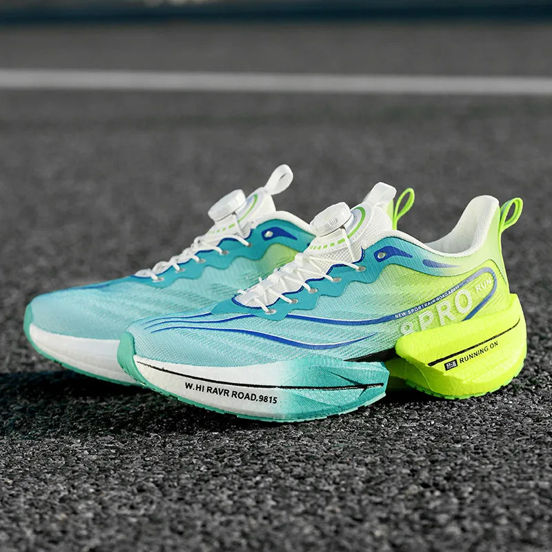 Tenis Running Maratón Placa de Carbono | Transpirable | Malla Ligera | Hombre y Mujer | Antideslizante
