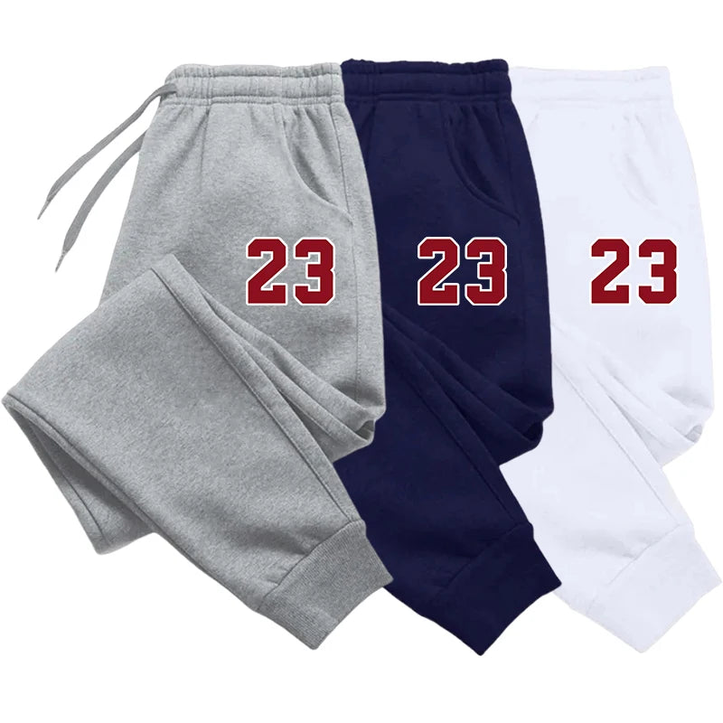 Men's Luxury Print Fleece Sweatpants Warm Jogging Pants Multiple PacksMale Outdoor Trousers Straight Trouse New Autumn Winter - Firu Total Sales