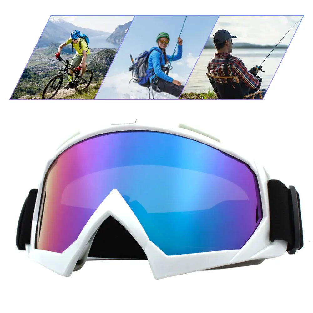Motorcycle Glasses Windproof Snowboard Goggles Anti-Fog Protective Goggles UV Protection for Winter Outdoor Sport