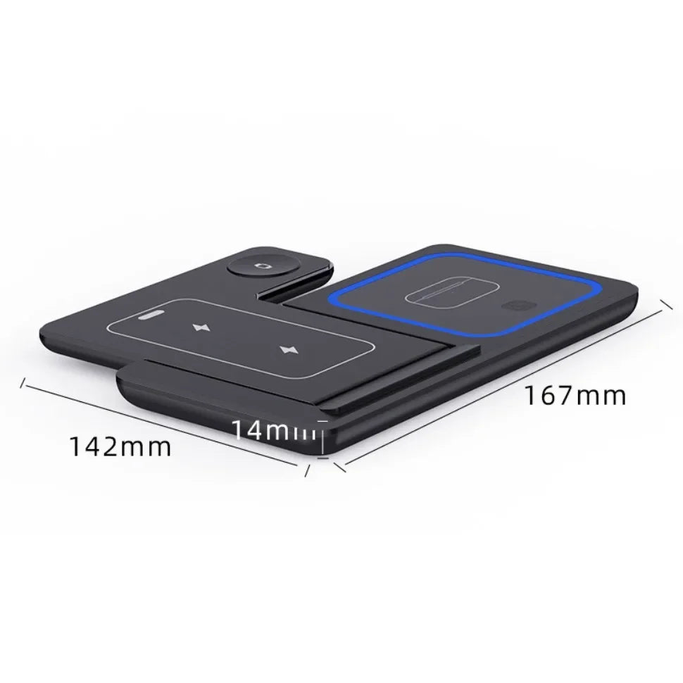 30W Foldable 3-in-1 Wireless Charging Dock | iPhone 17/16/15 + iWatch + AirPods Pro