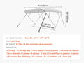 VEVOR 4 Bow Boat Bimini Tops 600D Polyester Canopy with Aluminum Alloy Frame Waterproof & Sun Shade Boat Awning Canopy Grey/Blue