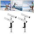 Adjustable Double Angle Fishing Rod Holder for Boats Yachts Stainless Steel Corrosion Resistant and Durable