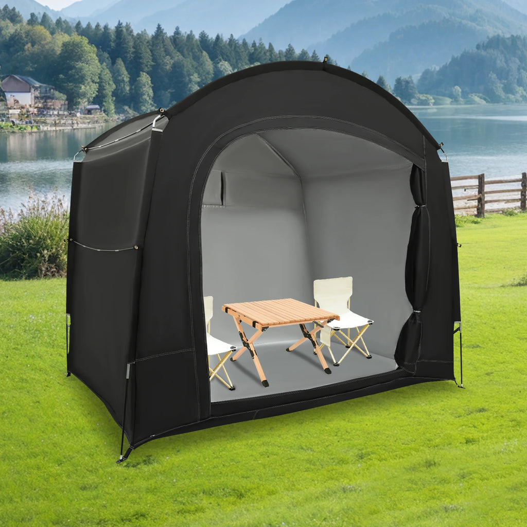 Outdoor 210D Oxford Cloth and Fiberglass Travel Bike Storage Tent for 1-4 Bikes Portable Waterproof Bicycle Shelter Tent Cover