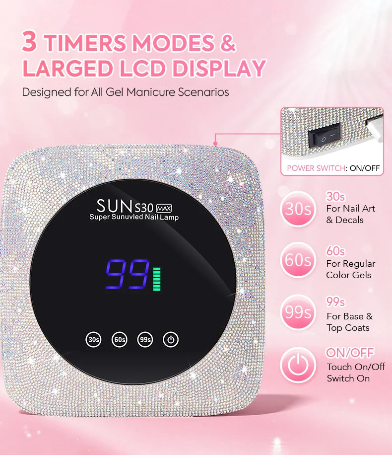 Lámpara UV/LED Recargable 180W DianaBeauty | 57 LEDs | Sensor de Movimiento | Salón - Firu Total Sales