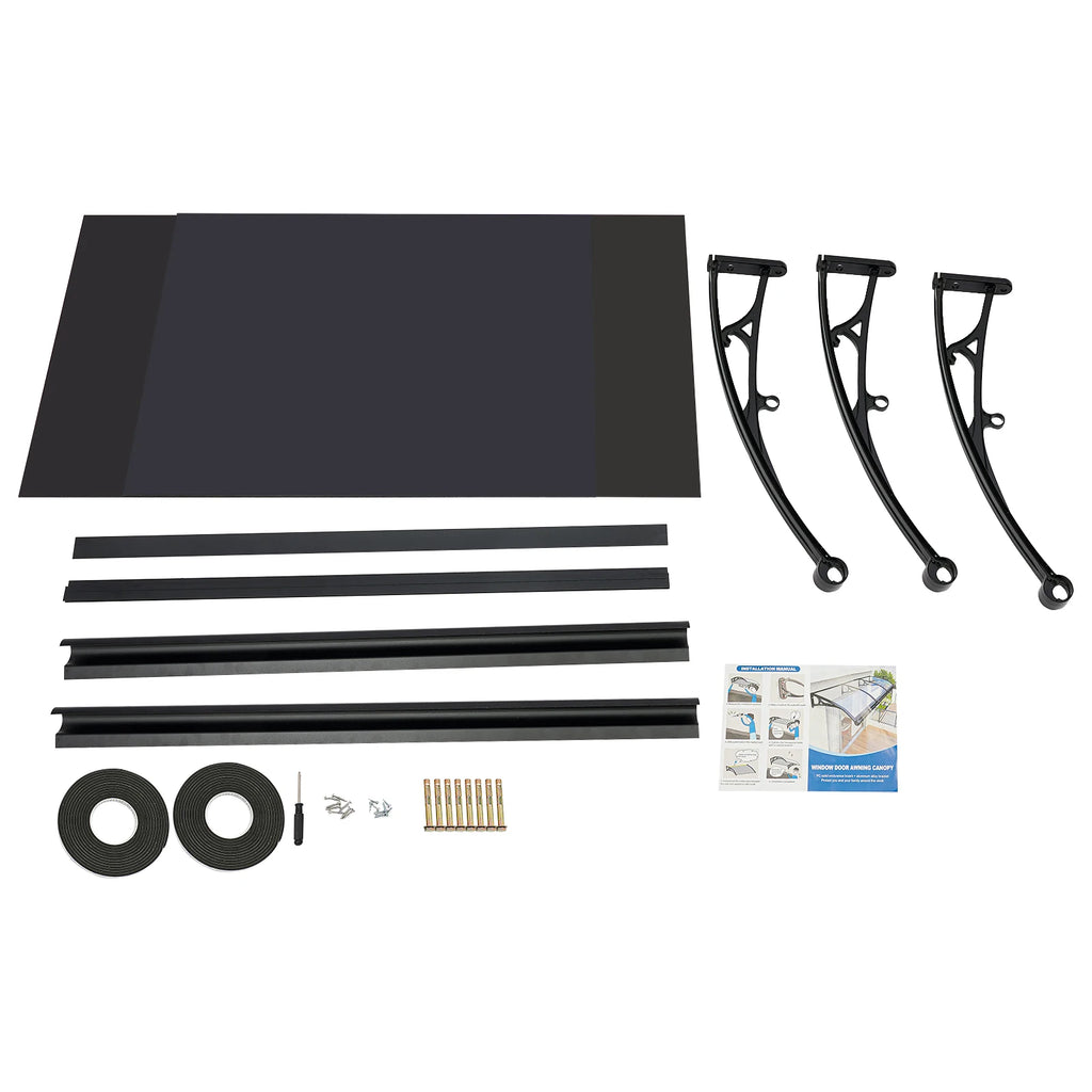 Front Door Arch Rainshed Easy to Install Canopy for Outdoor Sun Protection for Balconies/Roofs/Yards/Garages
