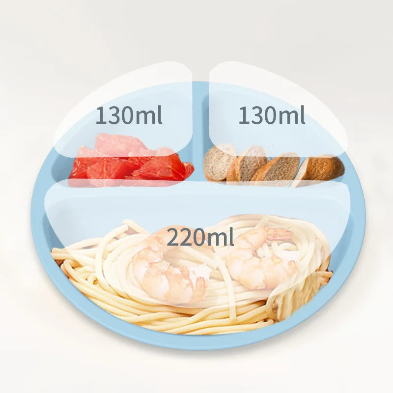 Set de Vajilla de Silicona para Bebé | Bol, Plato, Vaso, Cuchara y Tenedor 🍼