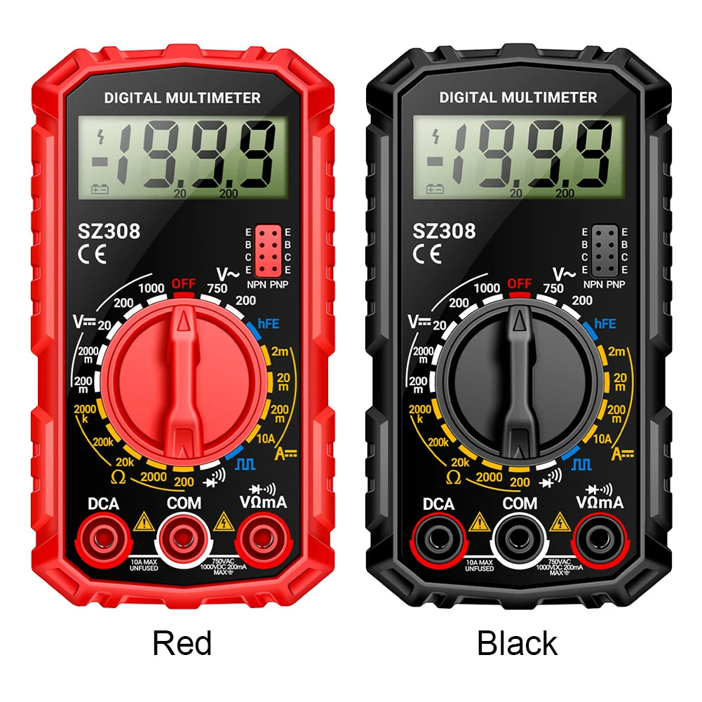 ANENG SZ308 Digital Multimeter AC/DC Current Meter Voltage Resistance Meter Electrician LCD Backlight Ohm Square Wave Test