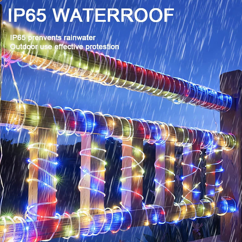 Luces Solares Tubo Cuerda Exterior IP65 WPOSTAR | 7m-32m | Navidad y Jardín - Firu Total Sales