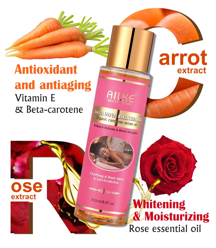 AILKE AHA Organic Skin Brightening Set, Whitening Lotion, Remove Dark Spots, Acne, Cleaning, Moisturizing, for All Skin Types