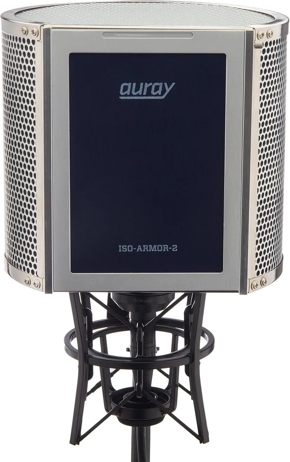 Microphone Isolation Chamber with Pop Filter, Reduces Noise for Clear Vocal Recording