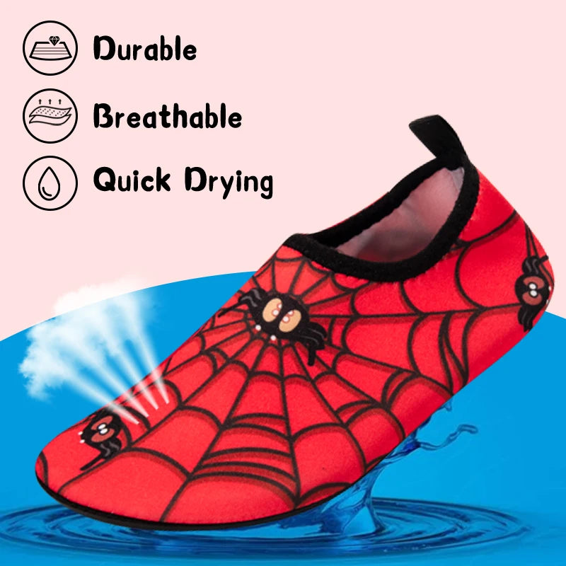 Kids Water Sport Beach Swimming Socks Girl Thin Multi Prints Anti Slip Fitness Yoga Dance Swim Surf Diving Underwater Shoes