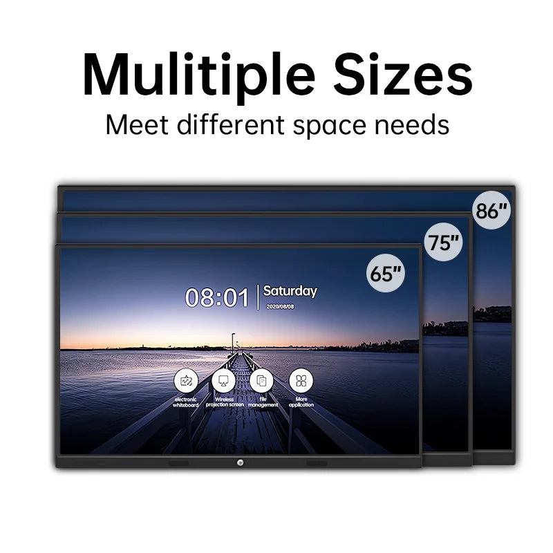 65-Inch Adjustable Height 360 Degree Reversible Smart Interactive Large Mobile Teaching Board Stand Whiteboard With Wheels