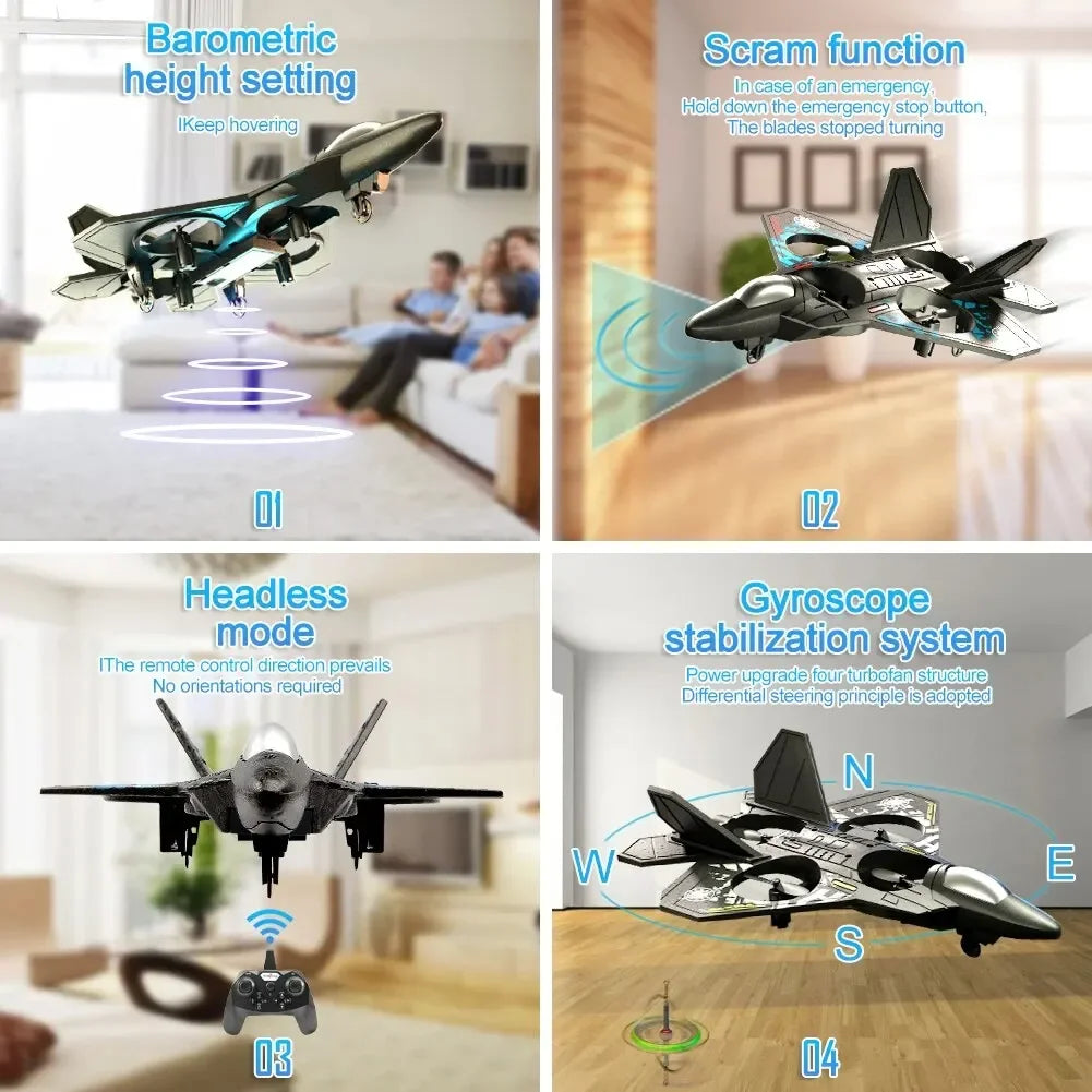 Avión RC Planeador EPP Foam 2.4G con Luces | Control por Gravedad | Regalo Niños ✈️ - Firu Total Sales