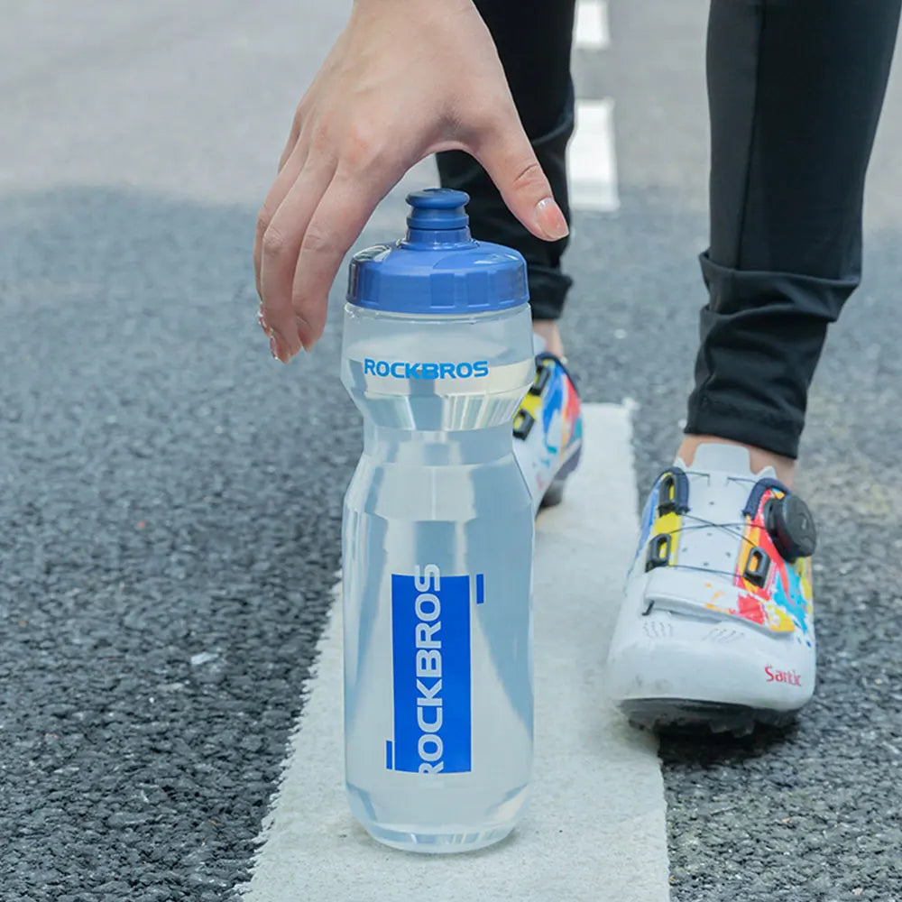 ROCKBROS Cycling Water Bottle+Water Bottle Holder 2-Piece Set -750ml Sports Water Bottle+Integrated Molded Water Bottle Holder