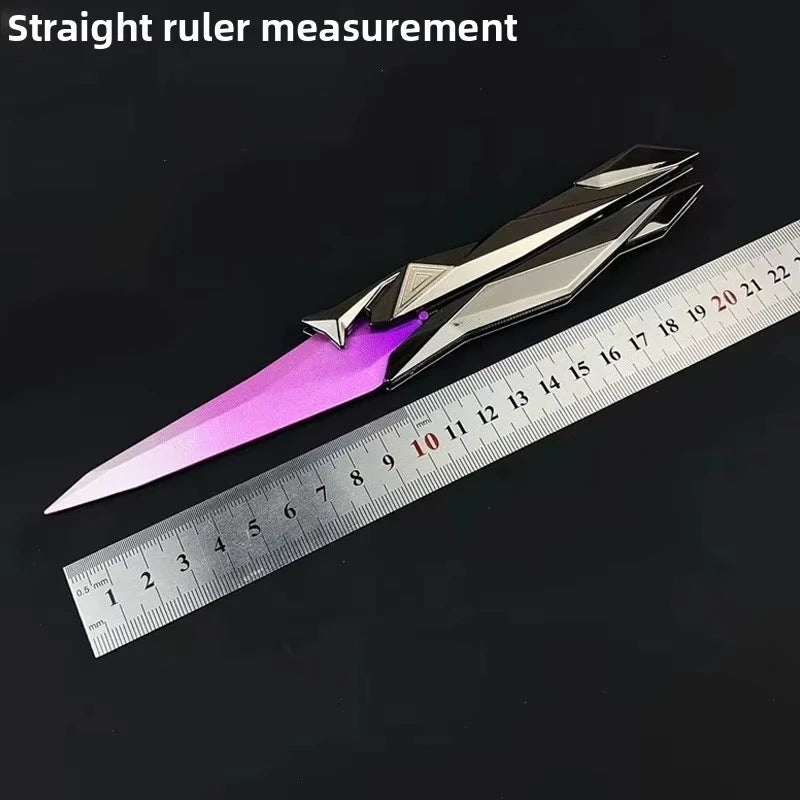 Plastic Valorant Singularity Butterfly Knife Toy Foldable Gaming Replica Model Perfect Gift for Boys and Game Enthusiasts