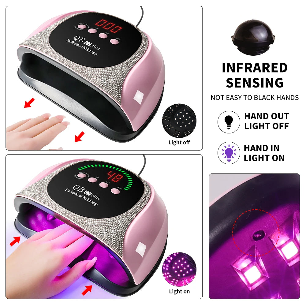 Lámpara UV/LED Profesional 57 LEDs Secado Rápido | Pantalla LCD | Manicure y Gel Acrílico - Firu Total Sales
