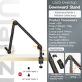 Vijim LS24 LS25 Microphone Boom Arm Stand Heavy Duty Desktop Adjustable DSLR Camera Smartphone Microphone Mount for Blue Yeti