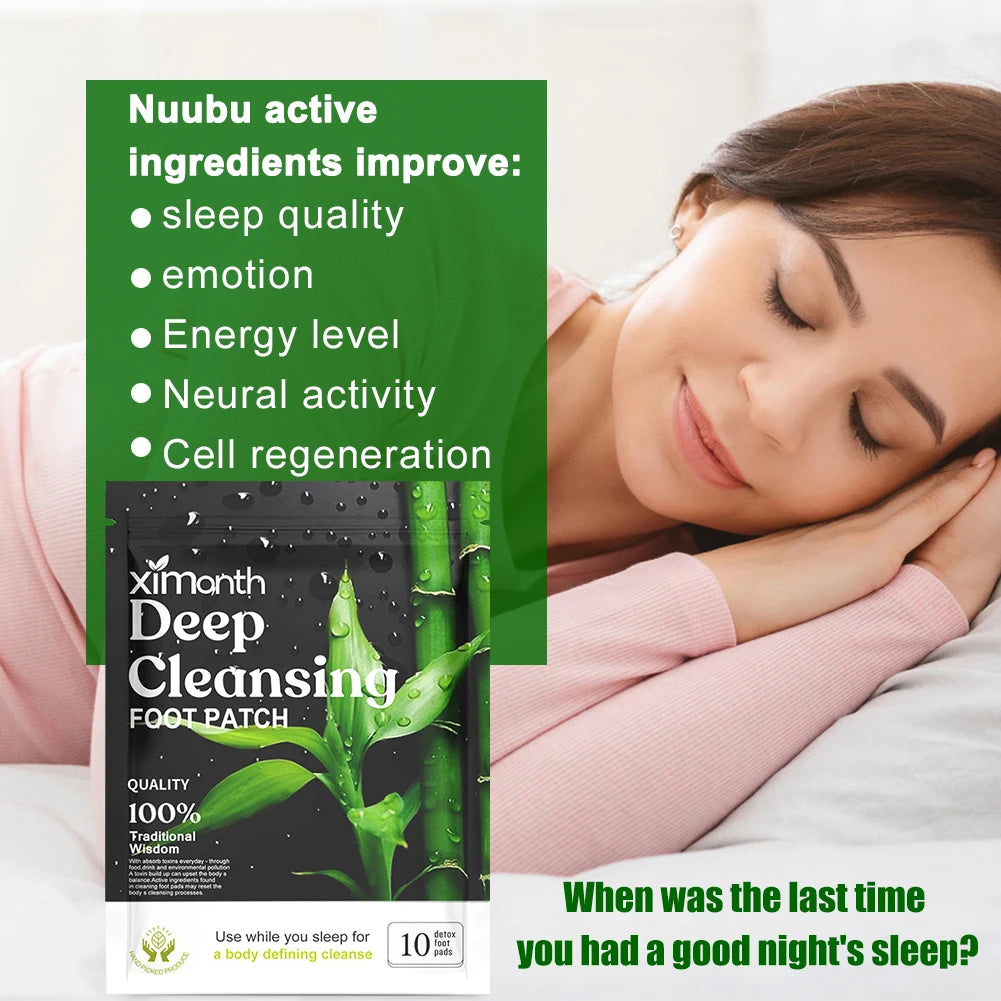 Detox Foot Patches for Stress Relief Deep Sleep Natural Herbal Toxins Clean