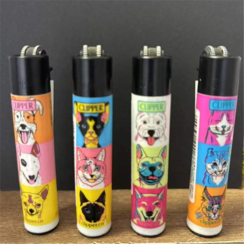 CLIPPER Lighter Retro Grinding Wheel Open Flame Lighter New Inflatable Lighter Cigarette Accessories Men's Small Gifts