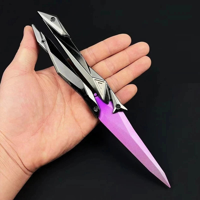 Plastic Valorant Singularity Butterfly Knife Toy Foldable Gaming Replica Model Perfect Gift for Boys and Game Enthusiasts