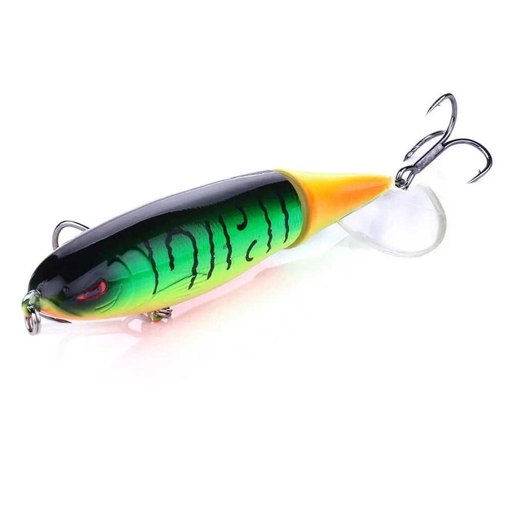Señuelo Topwater SANMO | 10/14cm | Spinner Popper Lápiz | Hélice Cola Giratoria | 10 Colores | Mar y Lago - Firu Total Sales