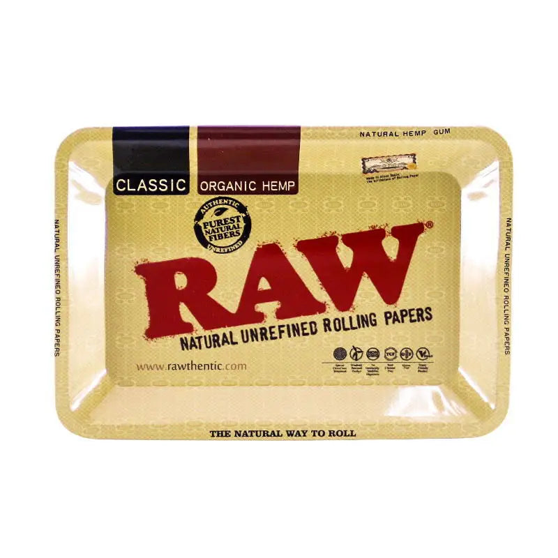 18cmX12.5cm Classic Rolling Tray & Portable Metal Tin Strong and Sturdy Metal and Equipped with cigarette paper filter(100)