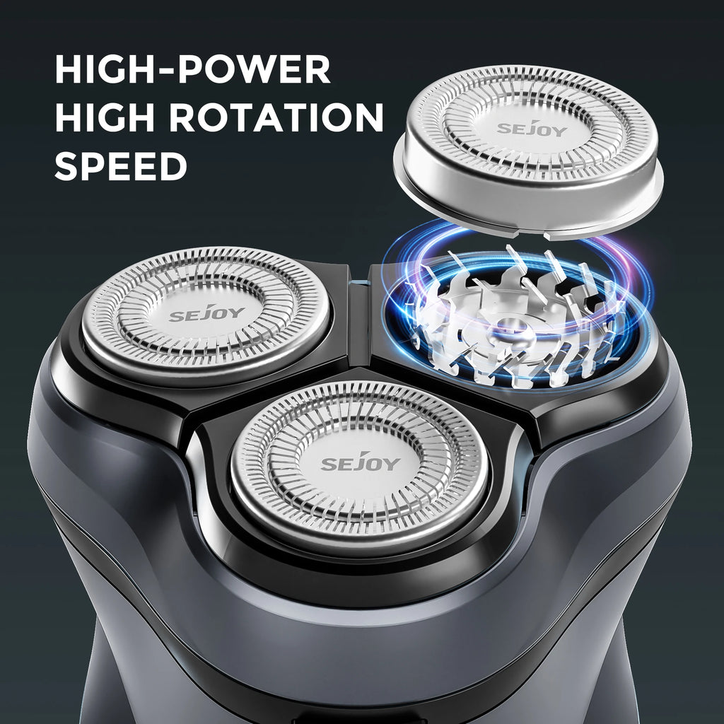 Sejoy BLASTO1 Electric Shaver for Men Rechargeable Electric Razor Triple Floating Head Shaving Machine Beard Trimmer Gift