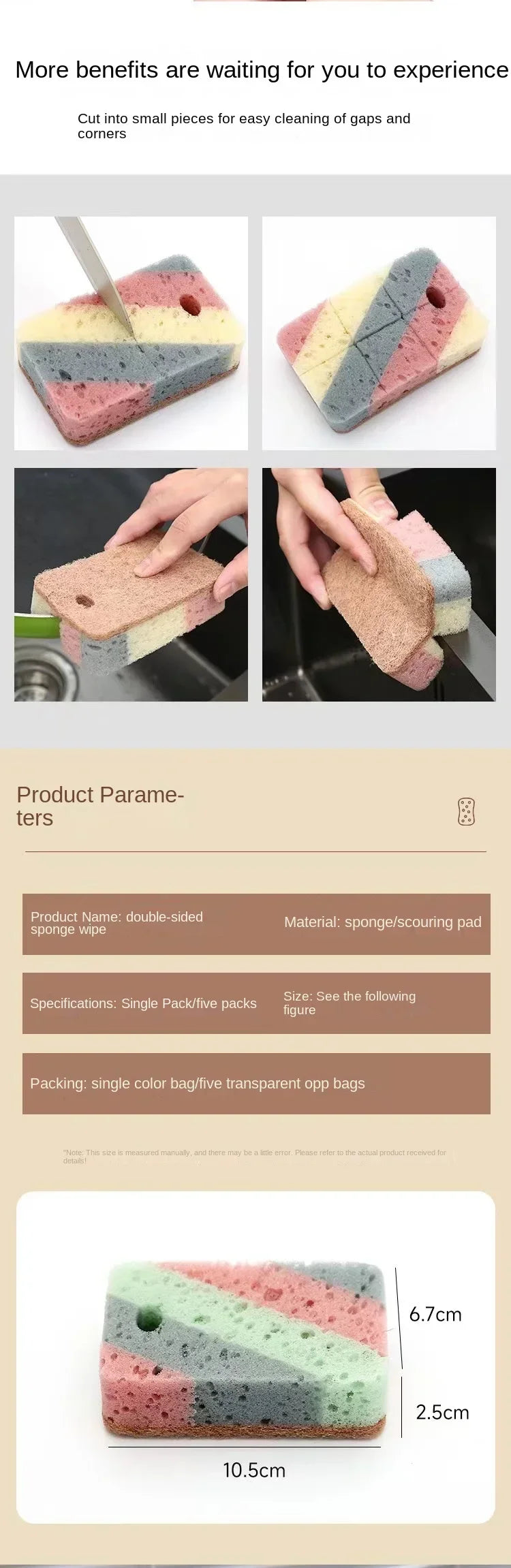 Cleaning Tools 5/10/20 Pieces Dishwashing Sponges Wood Pulp Cotton Colorful Magic Cleaning Sponges Kitchen Cleaning Tools