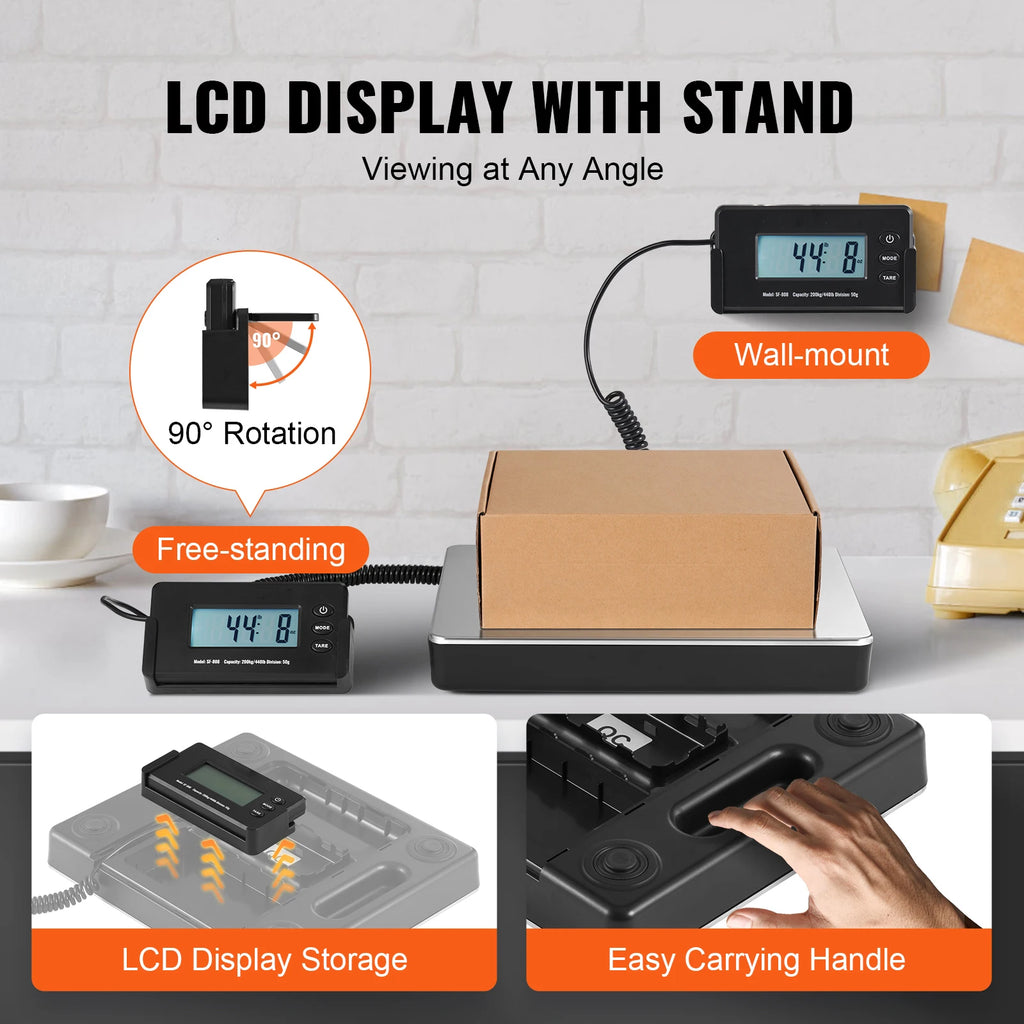 SucceBuy Digital Shipping Scale 440lbs | Timer + Tare | HD LCD | Home & Post Office