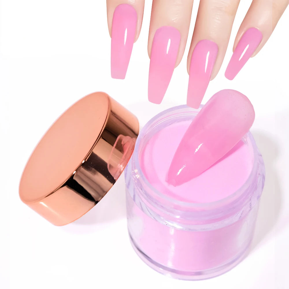 3Colors Acrylic Nail Powder Transparent/Pink/White Carving Crystal Polymer Powder Manicure Nail Polish Professional Accessories#