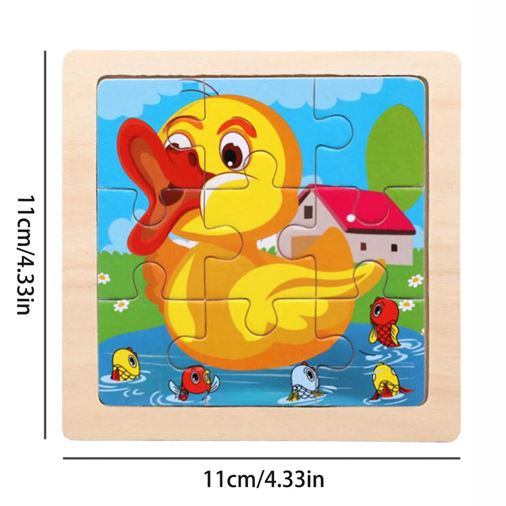 Wooden Animal Jigsaw Puzzle for Kids – Montessori Game