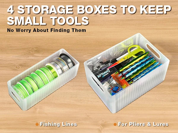 Fishing Rod Holders for Garage Fishing Pole Rack Containers Included, up to 10 Rods Tackle Box Reel Storage Fishing Rod Rack