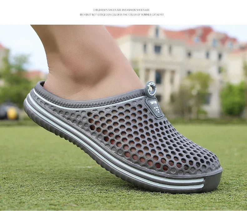Aqua Shoes Unisex Hollow Out Slippers Casual Couple Beach Sandal Flip Flops Beach Outdoor Sandals Water Shoes Mens Slippers