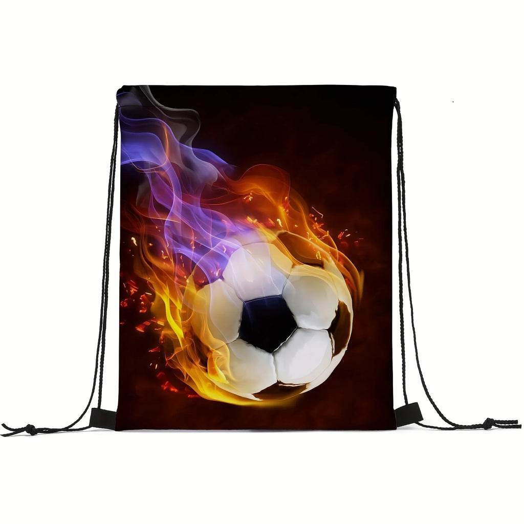 Random 1 casual print colorful drawstring neutral gaming backpack, unisex sports and fitness training storage bag