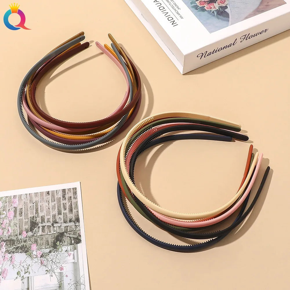 Plastic Frosted Non-slip Face Wash Hairbands Headband Women Girls Hair Head Hoop Bands Scrunchie Accessories Headdress Ornaments