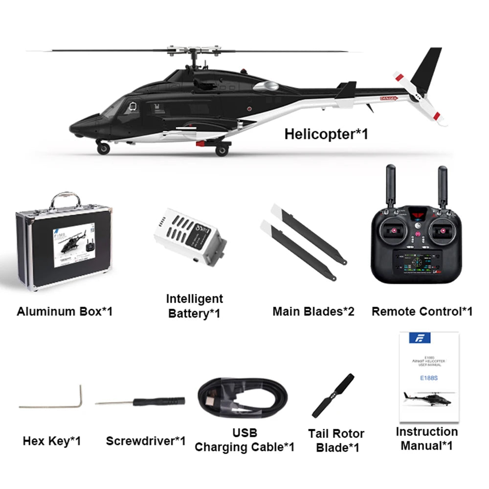Helicóptero RC Eachine E188S AirWolf GPS | Motor Brushless | 9 Canales | RTF 🚁 - Firu Total Sales
