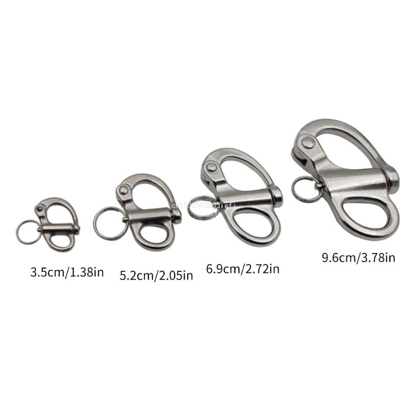 35/52/69/96mm Stainless Steel Quick Release Boats Chain Shackle Hook