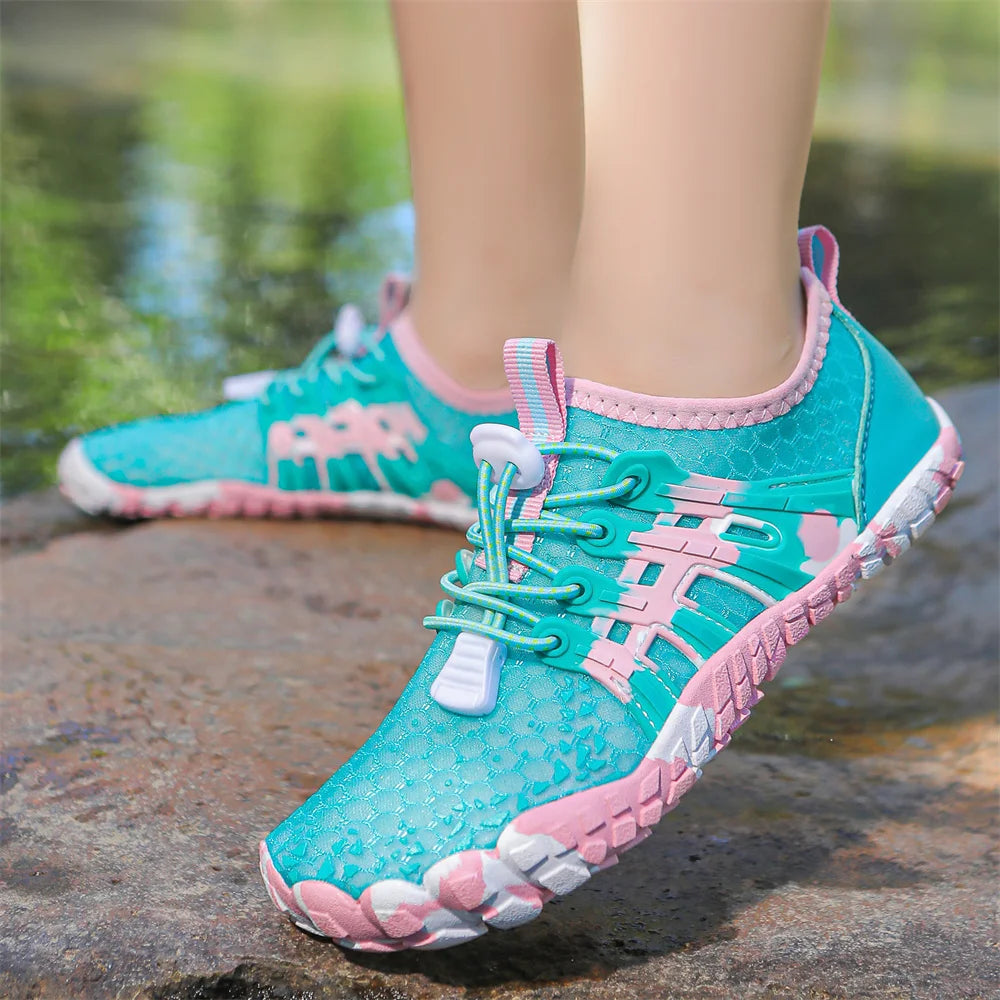 Water Shoes Kids Summer Beach Five Fingers Barefoot Swimming Aqua Shoes Colorful Seaside River Slippers Children Sneakers New