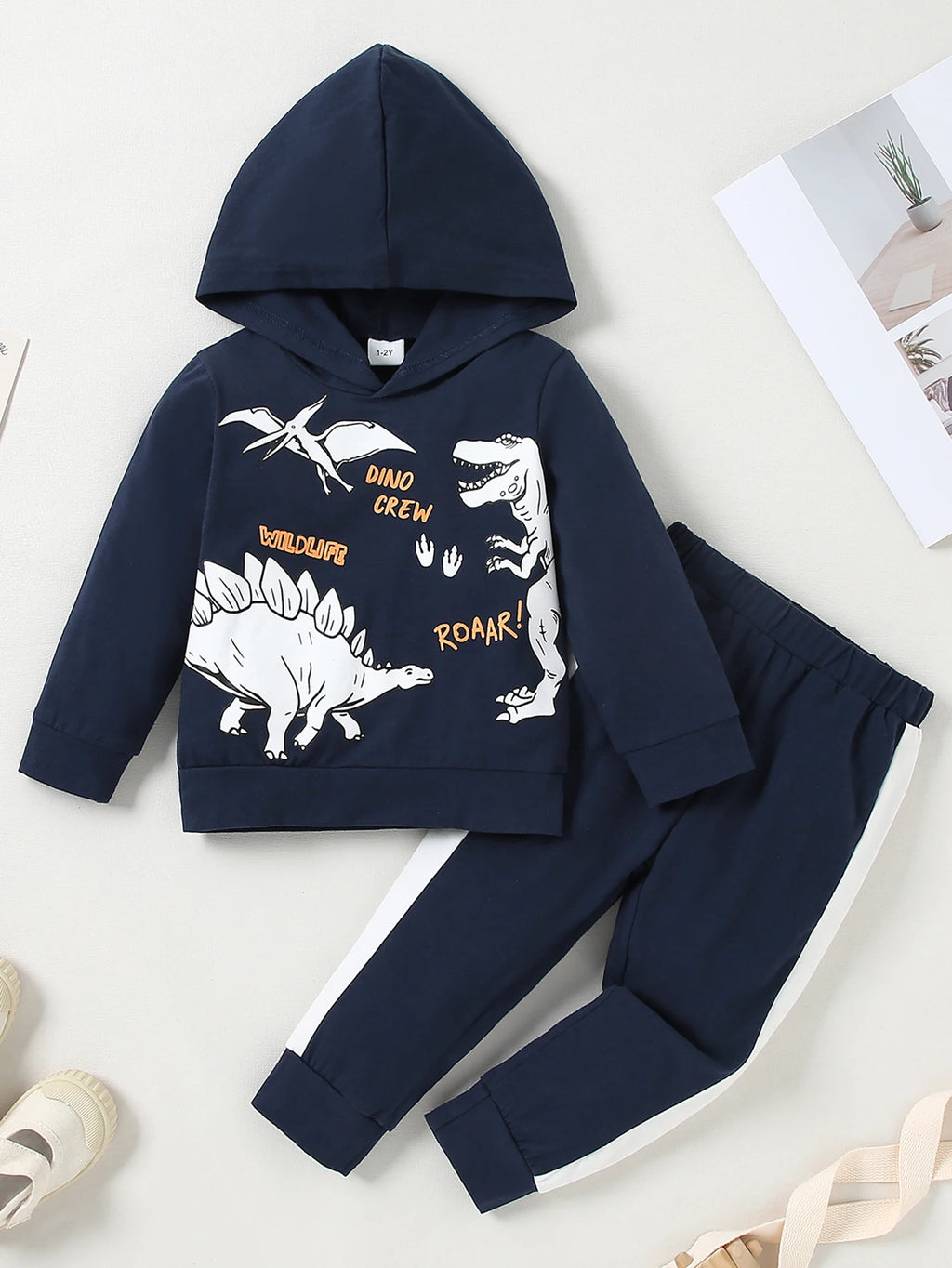 Toddler Boy Casual Sports Sweatshirt Clothes,Long Sleeve Hoodies Top Elastic Waistband Pants Fall Winter Boy Outfit Infant 1-6T