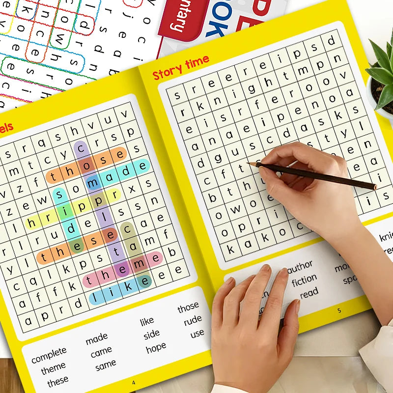Spelling Book of Word Search Advanced & Elementary 32 Pages Mixed Words Puzzle Book for Adults Brain Exercise & Entertainment