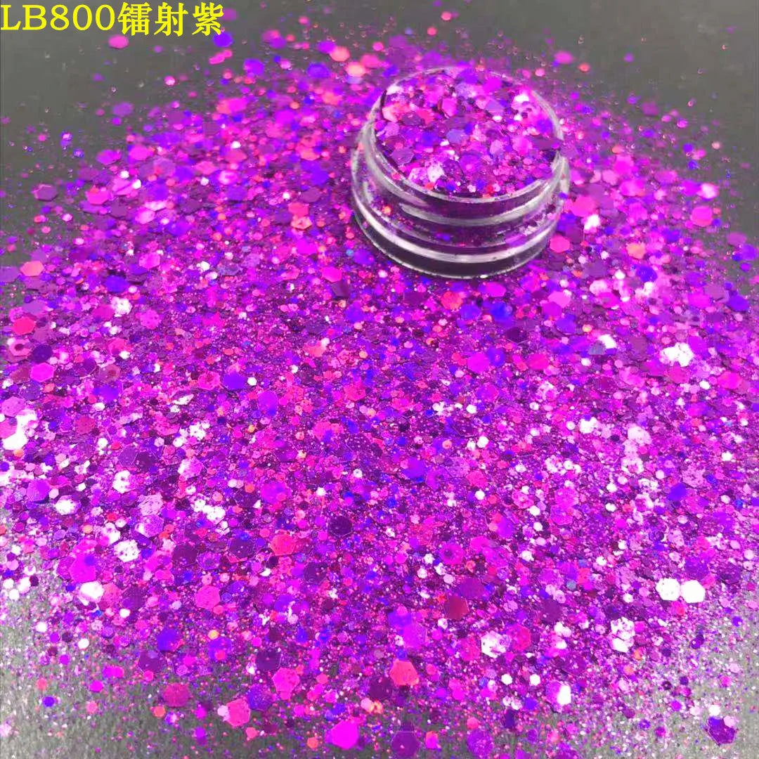24 Colors Holographic Chunky Glitter 24 Colors Total Laser Nail Glitter Flakes Chunky Holographic Laser Nail Glitter 2030