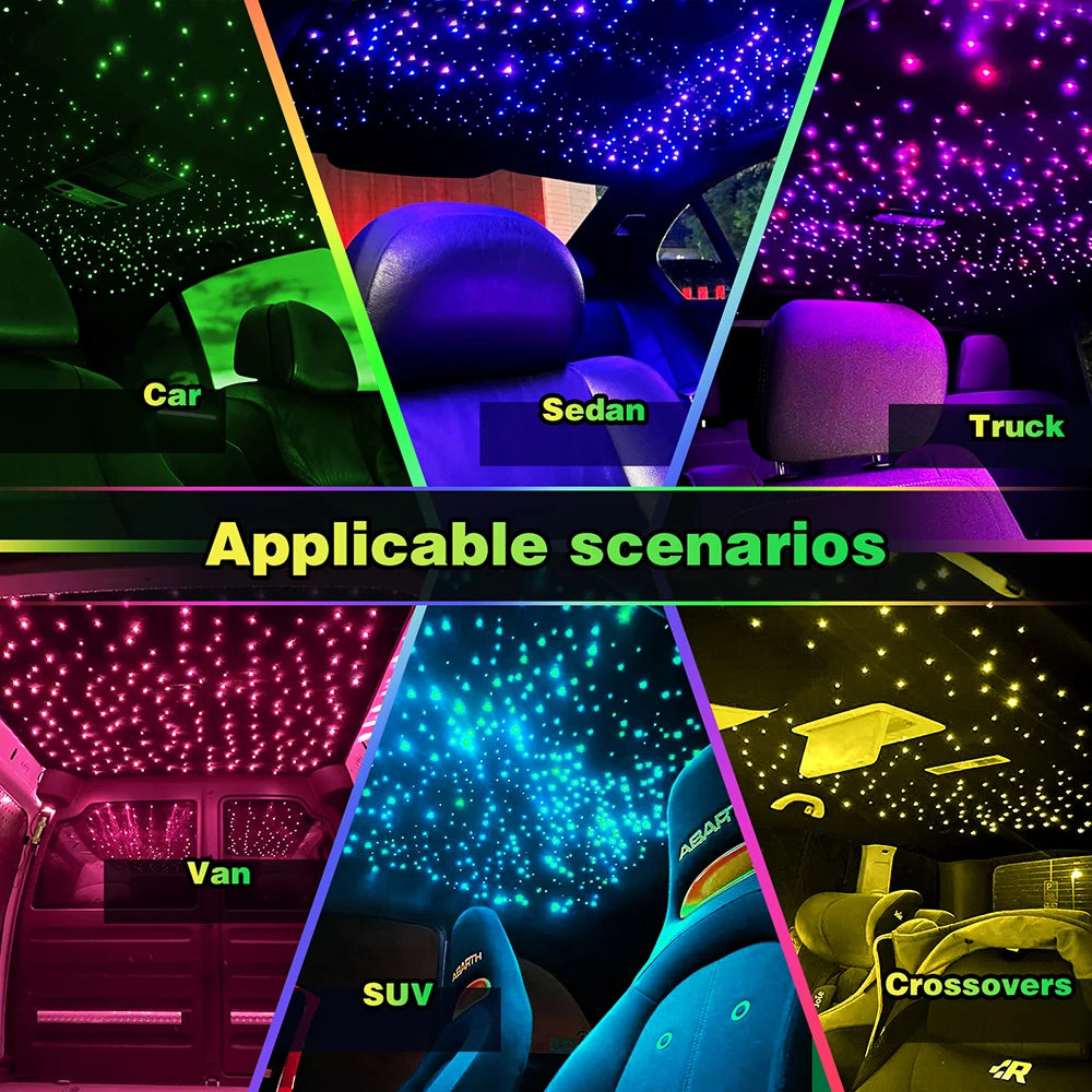 Luz Techo Cielo Estrellado RGBW VASTFIRE | 1/2/4 Cabezas | App Control | Coche y Hogar - Firu Total Sales