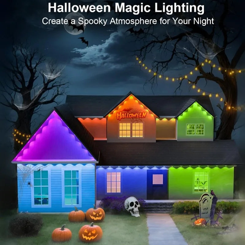 Luces Alero Exterior Permanentes RGB MIMIRGB | App Control | IP67 | Modo Musical | Halloween y Fiestas - Firu Total Sales