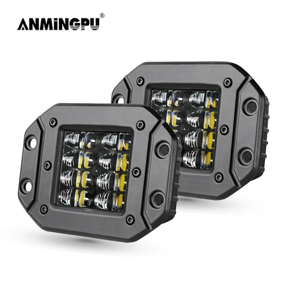 ANMINGPU Par Barras LED 5" 40W Spot | IP68 | 6000K | 12V/24V | Off Road | Auto, Camión, ATV y Jeep
