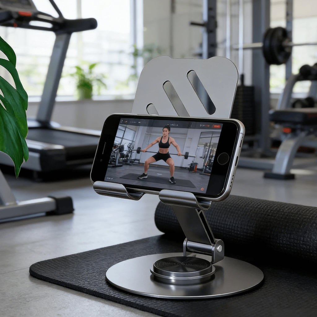 Adjustable & Foldable Ergonomic Polycarbonate Phone Stand, Suitable For Daily Office Use, Sturdy & Portable, Multi-Angle Viewing