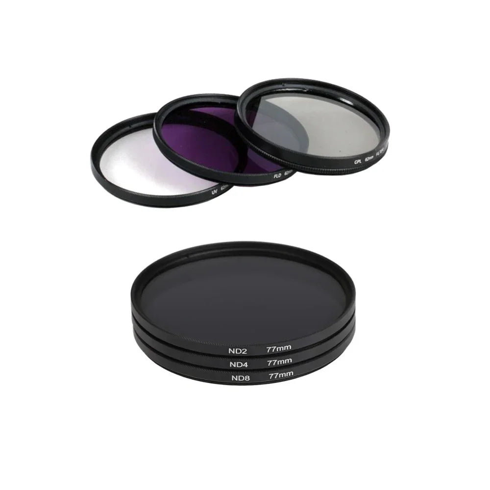 Lightdow UV+CPL+FLD+AND 2 4 8 Camera Lens Filter 6 in 1 Kits 49-82mm Kit for Cannon Nikon Sony Camera Lens USA ES Free Shipping