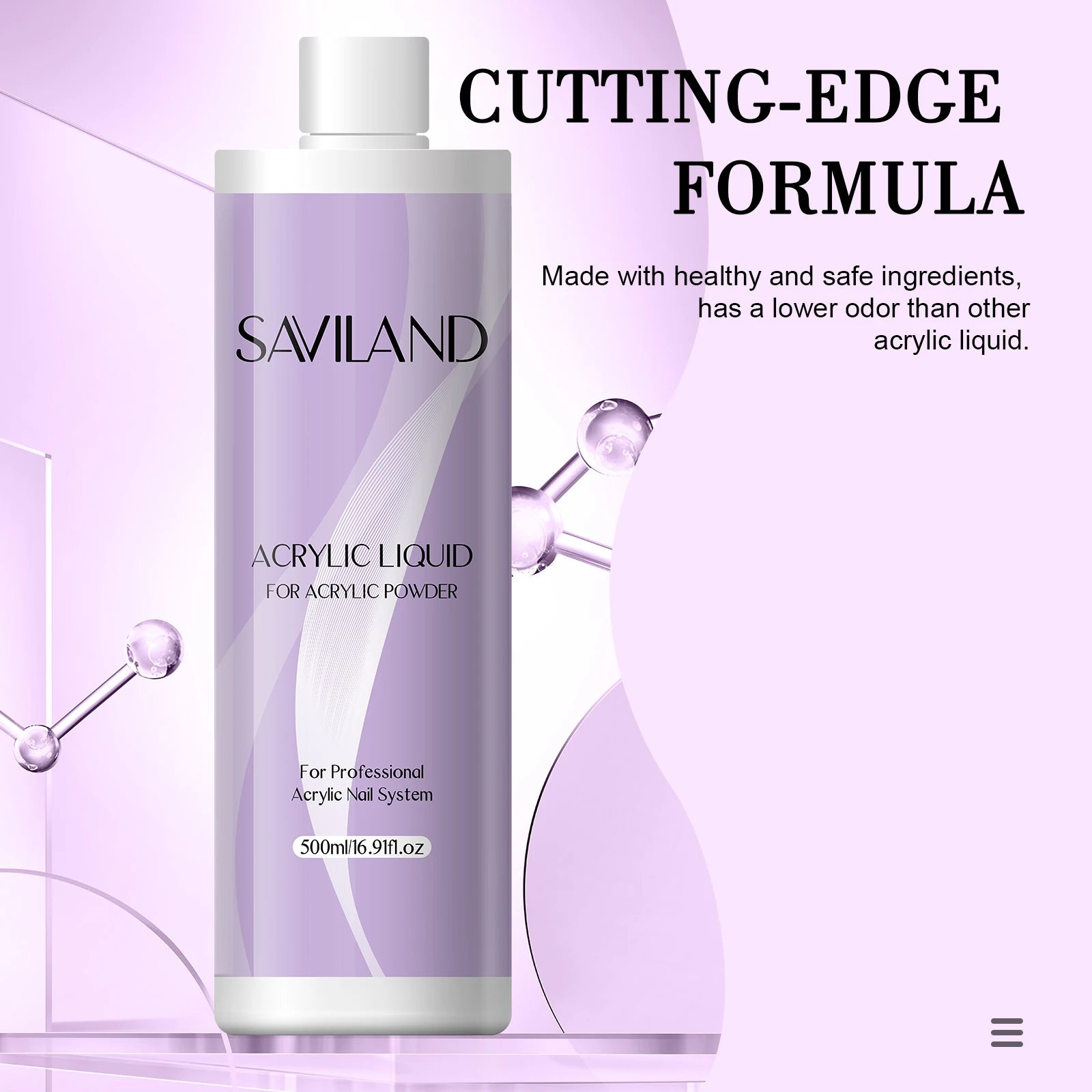Saviland Monomer Acrylic Nail Liquid 180/500ml Large Capacity Professional Acrylic Nail Liquid For DIY Crystal Liquid Nail Art