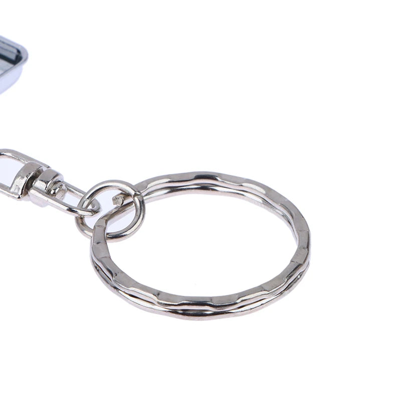 Round Heart Oval Square Shape Double Sided Cosmetic Mirror Metal Folding Keychain Makeup Mini Mirror