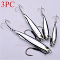 3pc 20gElectroplated Spoon Metal Jigs Fishing Lures with Hooks -10g-80g Ideal for Catching Mackerel, Bass and More